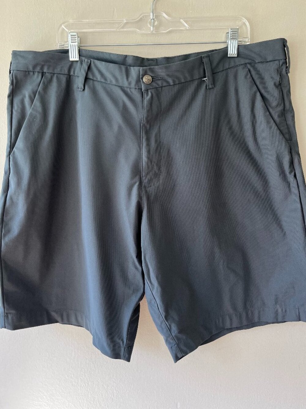 Swiss Tech Men's Sz 40 Gray Stone Performance Flat Front Short Pockets